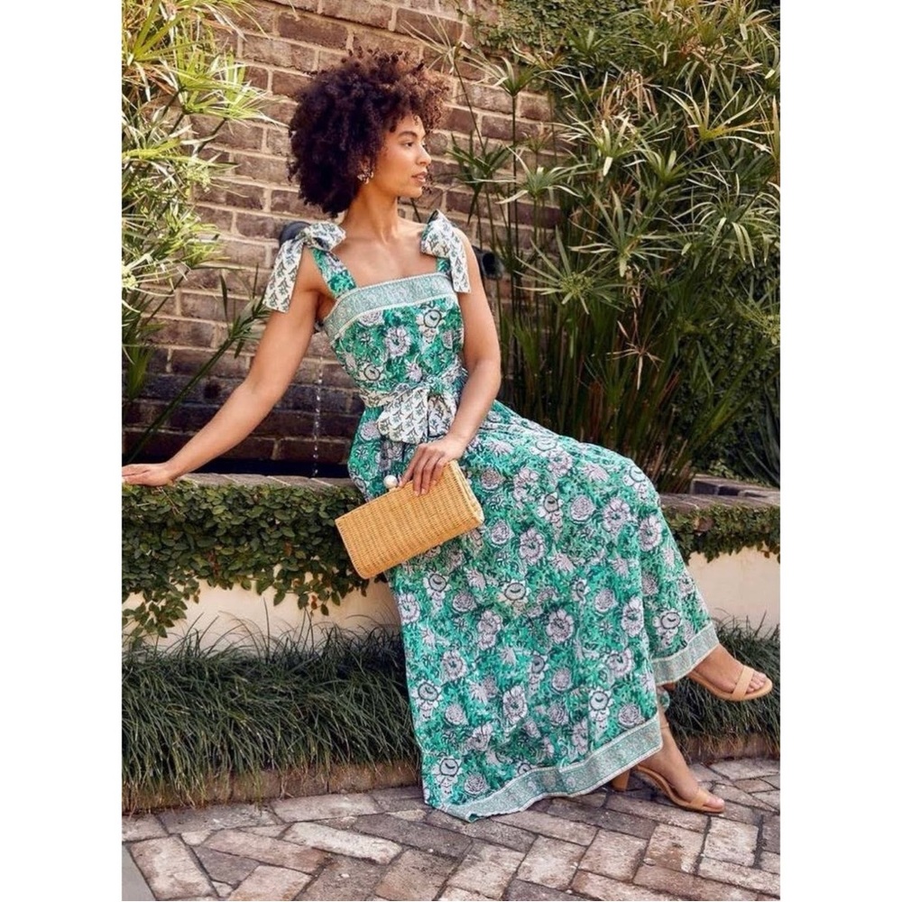⚡️Stunning Sue Sartor Annabel Sun Dress | Green Garden | Small